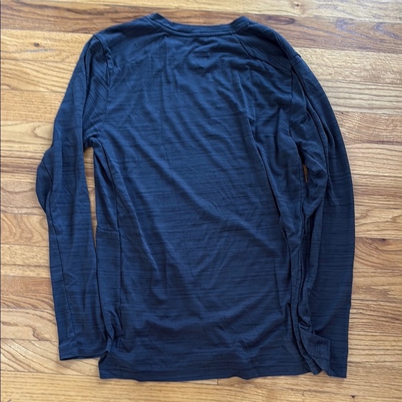 Nike Men S Charcoal Grey Long Sleeve Performance Shirt Top Dri-Fit - Picture 4 of 4